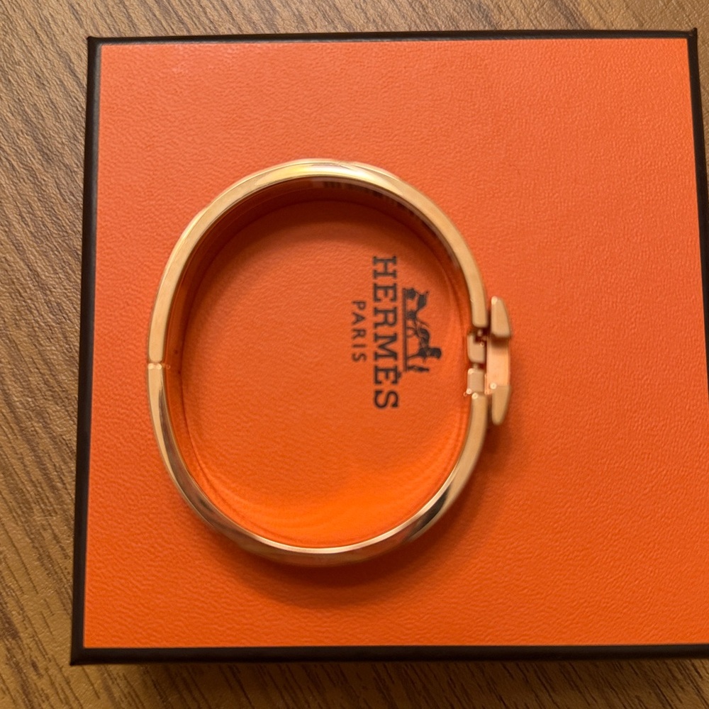 Hermes clic H in Rose Gold and purple women’s Bracelet - Picture 3 of 5